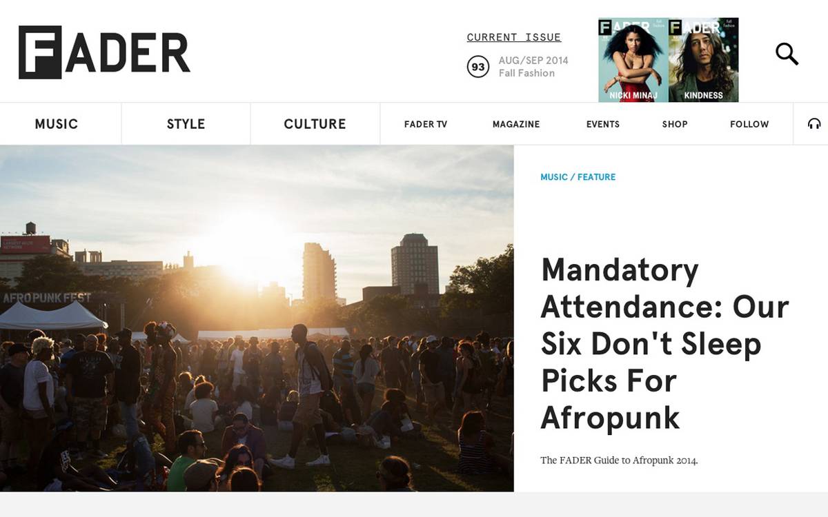 The Fader — Httpster